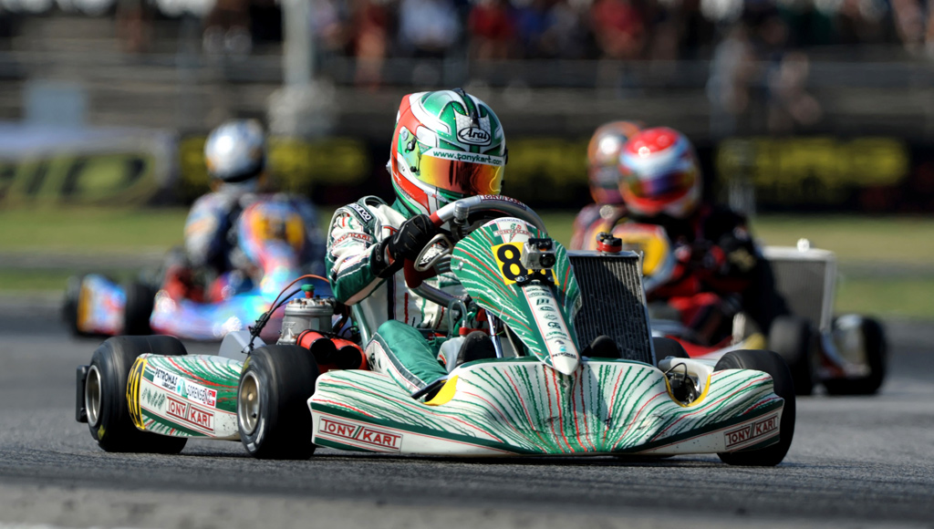 Christian Sørensen gik til makronerne i VM-finalen på Sarno-kartbanen i Italien.
(Foto: Åge Keseler Kirketerp)